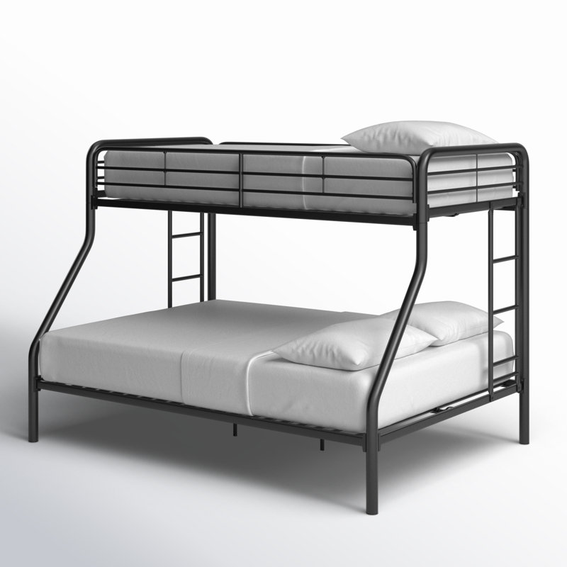 Inko Kids Twin Over Full Bunk Bed, Black
