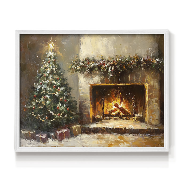 Chirstmas Art-CCCVI -Framed Print - Restickable, H 16 po x l 20 po, Blanc