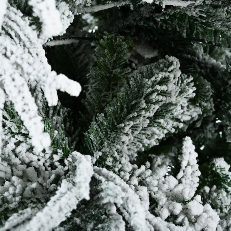 Arbre de 6 pi avec 300, 790 pointes de branches enneigées et 8 modes de clignotant, ajoute une lueur festive au bureau à domicile et