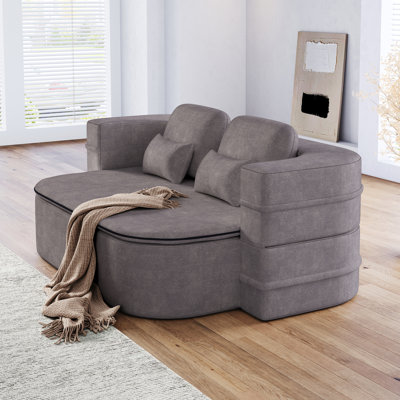 75''2-In-1 Foldable Sofa,Convertible Sleeper Foam Sofa Bed With Multi Functional Blanket, Chenille Floor Folding Sofa Bed,  Floor Sofa Lounge Sofa For Living Room Bedroom Lounge Studio
