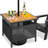 Adirondack Square Side Table With Umbrella Hole, Pool Composite Patio Table,HDPE End Tables For Backyard,Pool, Indoor Companion, Easy Maintenance & Weather Resistant-1160282481