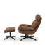 Upholstered Swivel Accent Chair with Footstool-289316942