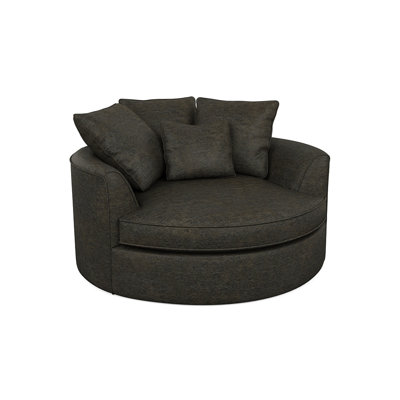 Fauteuil demi-tonneau en polyester de 61 po Ashonte Anjuan