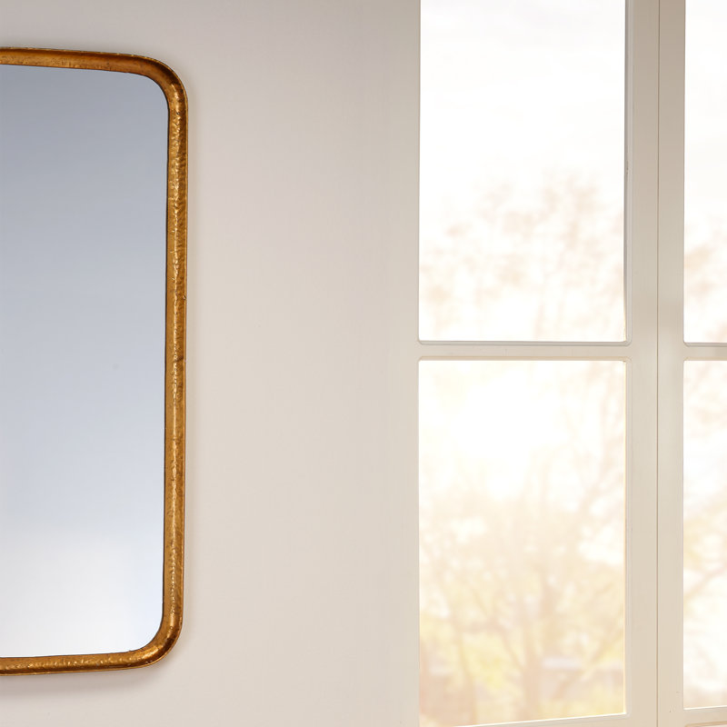 Principle Metal Wall Mirror, Gold