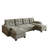 Maelina 104.7" Sectional Modular Sleeper Sofa Bed-1559687483