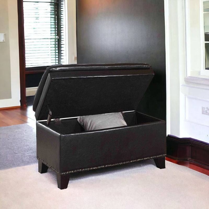 Banc de rangement, Brun foncé