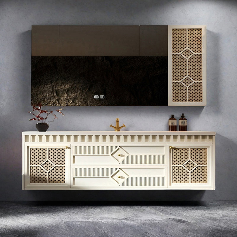 Armoire de salle de bain style français, 63"