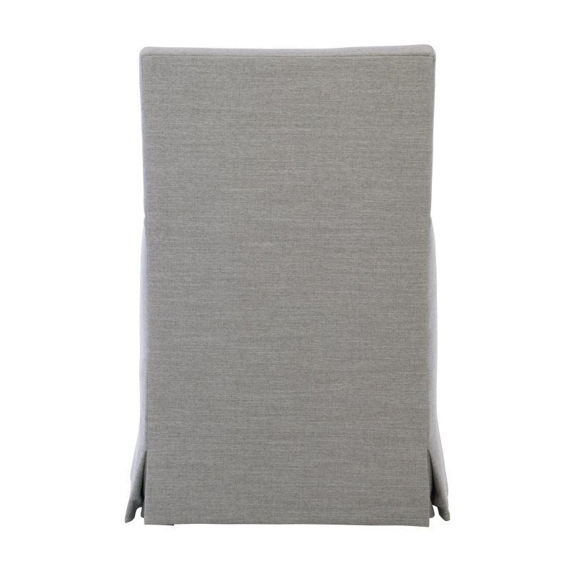 Elegant Gray Handcrafted Parsons Armchair in French Country Style