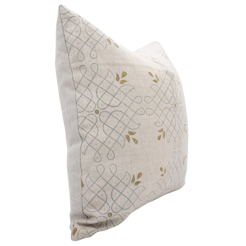 Coussins décoratifs faits à la main à motif de blocs de chambre à coucher et canapé de style campagnard 20 x 20 pouces Fabcline - Alpana