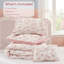 Ensemble de literie rose pour lit simple et simple XL, couette en microfibre, style coquette fleurie