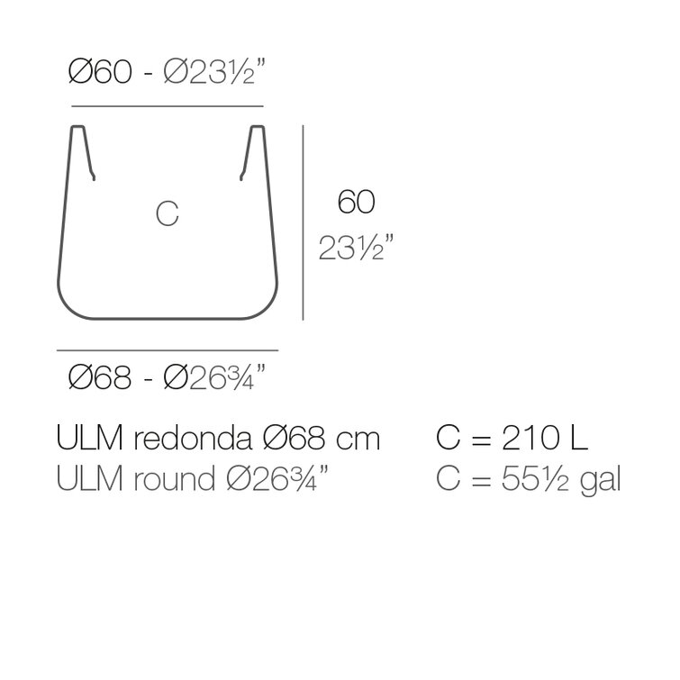 Planter Large Round ULM Round (Extra capacity)