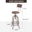 Set Of 2,Industrial Bar Stools With Backrest-Swivel Wood Seat-Bar Counter Height Adjustable 26-32.3Inch-Kitchen Island Dining Chair-447958288