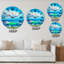 Soleil reflétant Throug Braking Waves - horloge murale côtière-59914692
