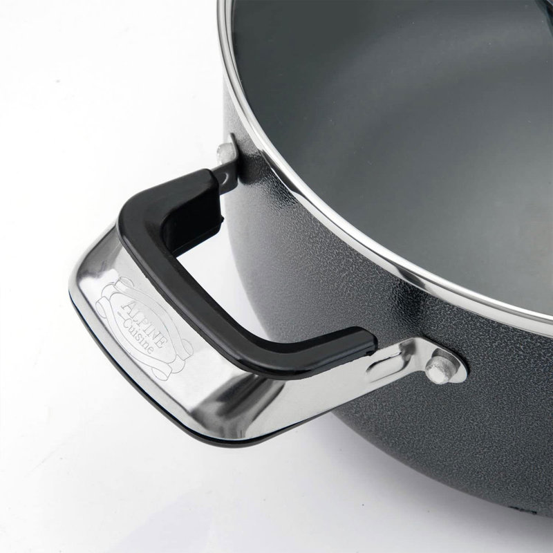 Aramco Imports Inc. Alpine Cuisine 24 Quarts Non-Stick Aluminum Round Dutch Oven, 13 qt