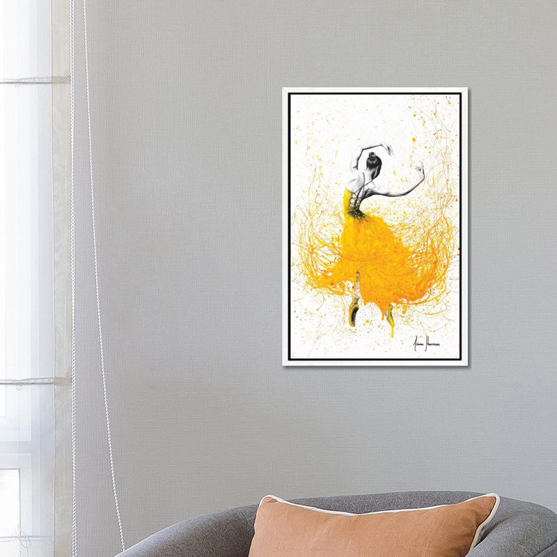 Daisy Dance by Ashvin Harrison - Print on Canvas, 101.6 cm H x 66.04 cm W, White Framed