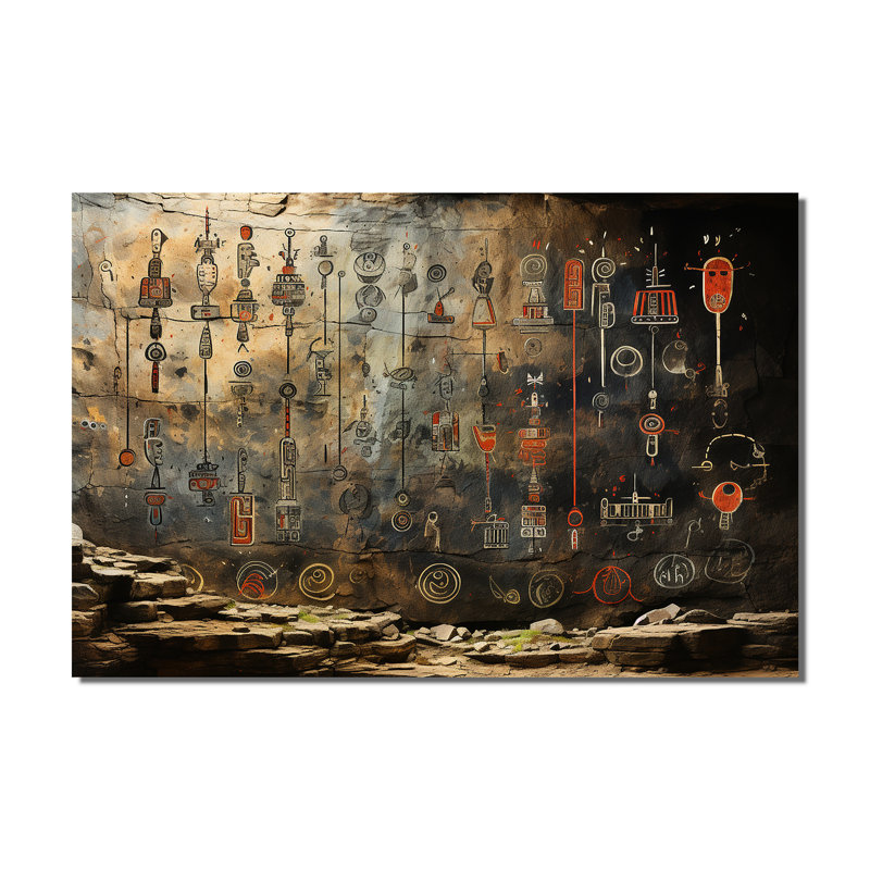 Native Art Antique Petroglyphs I - Native American Wall Prints, reproduction d'art