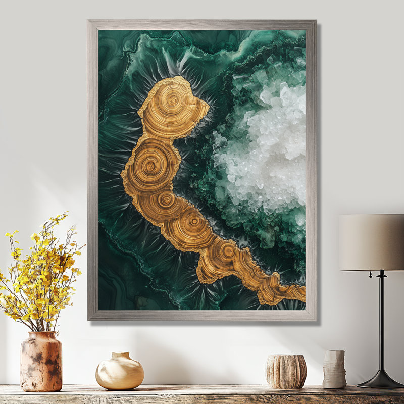 Gordhan - art mural paysages, H 40 po x l 30 po, Picture Framed, Argent argent