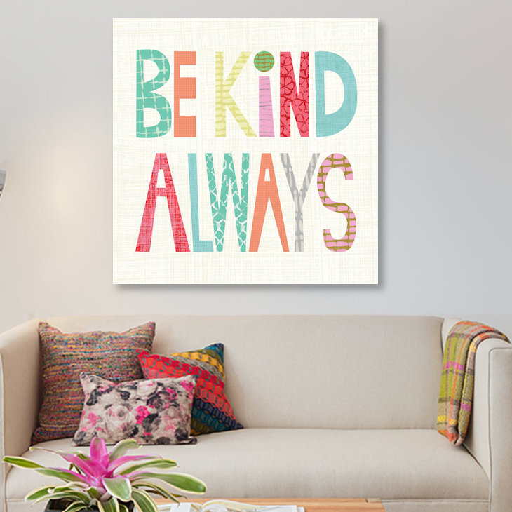 «Kid Play I», art textuel sur toile tendue, H 12 po x l 12 po x P 0,75 po, Toile tendue, Pas de tapis