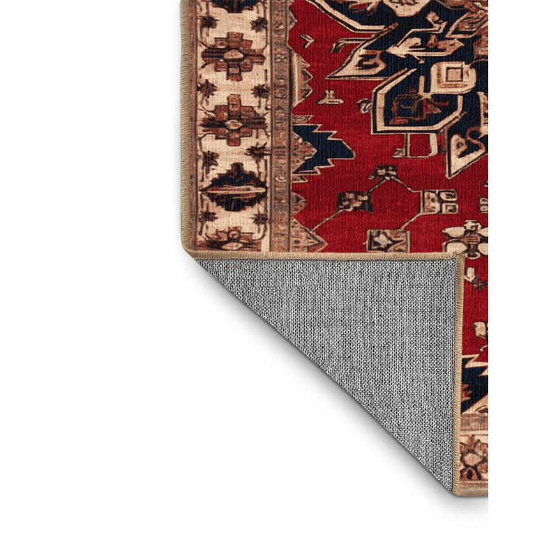 Tapis brun lavable à la machine, Carré 5 pi
