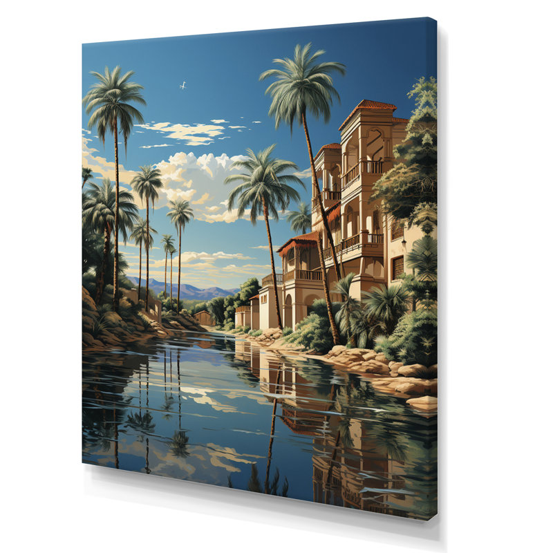 «Vienna Wanders Of Luxor II», reproduction d'art sur toile encadrée, H 32 po x l 16 po x P 1 po, Toile tendue