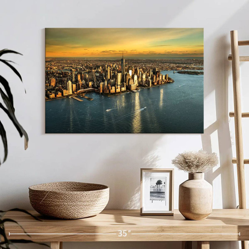 Horizon doré de Sirci Manhattan, H 16 po x l 24 po