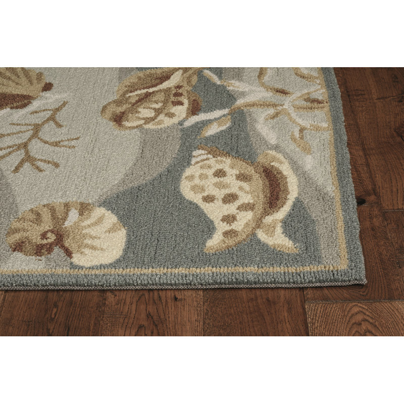 Tapis crocheté à la main Valletta Ocean, Rond 7 pi 6 po