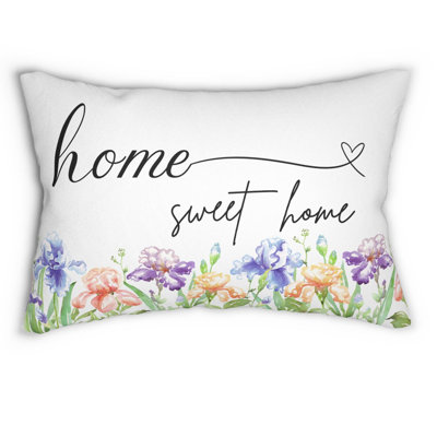 Coussin décoratif Lumabar - Texte de calligraphie Home Sweet Home