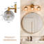 3-Light Bathroom Dimmable Vanity Light，Broken glass design