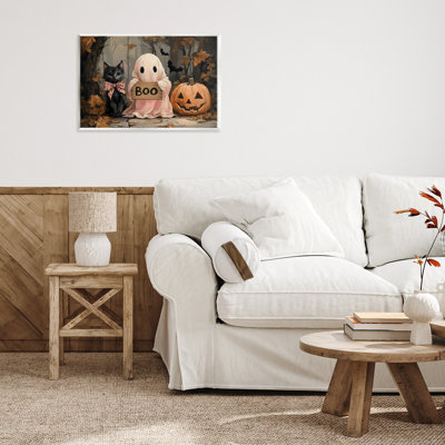 Adorable plaque murale d'Halloween boo, design par Arlington Prints
