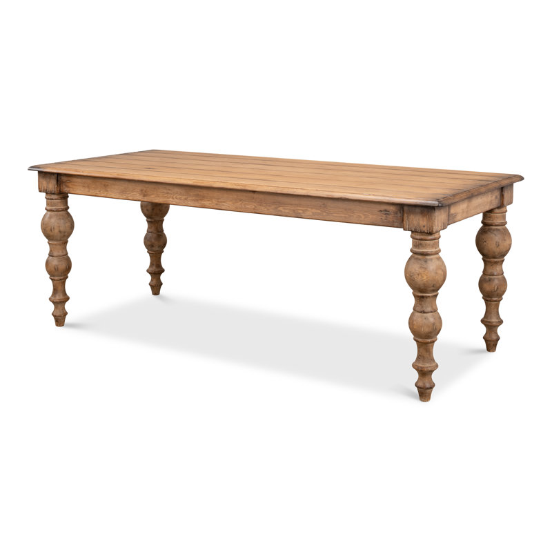Bixby Pine Wood Dining Table, Brown