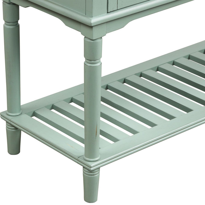 Console Lumpkin 45,3 po, Bleu antique