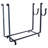 Handcrafted Large Rectangle Fireplace Log Rack Black
