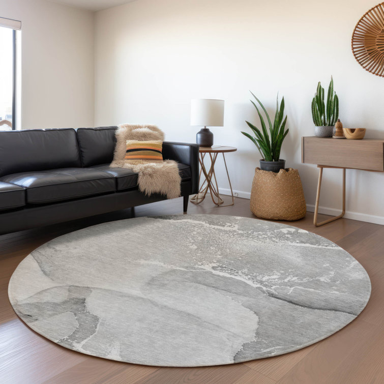 Premium Machine Washable Cerrito AMF517 Gray Rug