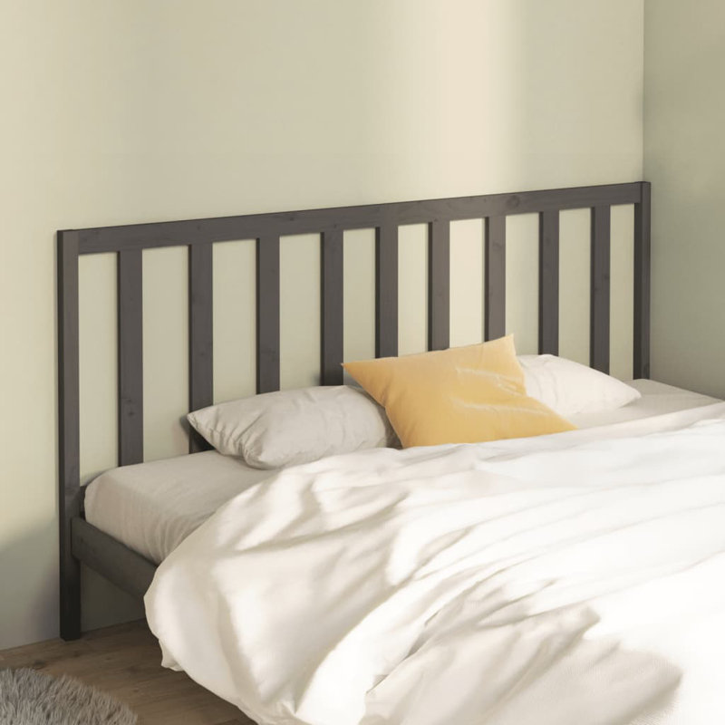 Inara Solid Wood Headboard, Grey, Double (4'6)