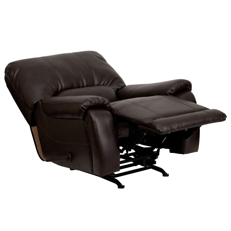 Méridienne inclinable surrembourrée en cuir