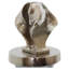 Vase en verre décoratif avec couvercle en aluminium pour décoration intérieure - Grand vase de table avec base en acrylique pour la présentation du salon - Gris et argent-1431544055
