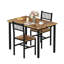 Ensemble de 3 tables de salle à manger pour 2 personnes, petite table de cuisine industrielle avec 2 chaises, ensemble de 2 tables de coin-repas en bois et ensemble de chaises, ensemble de table de salle à manger pour petits espaces, salle à manger, appartement-1287363159-1287363176