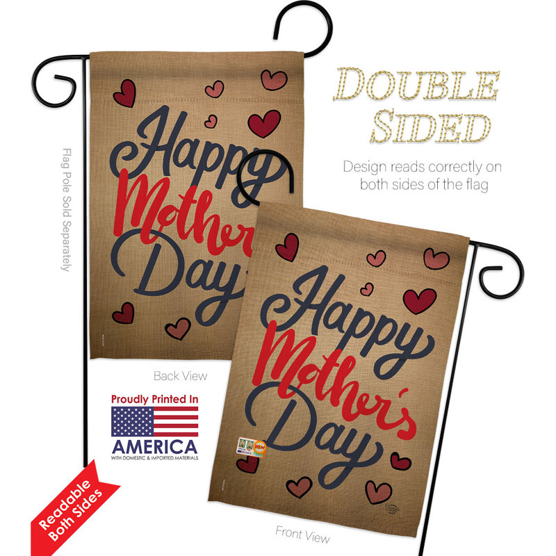 Double Sided Polyester Mother's Day, 18.5" H x 13" W