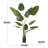Faux Foliage Bird of Paradise Artificial Tree with Realistic Leaves and Black Plastic Pot
