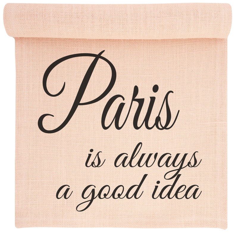 Paris Burlap Table Runner, Black