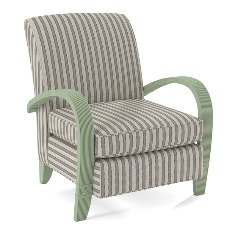 Vero Armchair, White Sugar Performance; 0863-91, Celery
