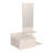 23.6" Wide 3-Tier Shelf  Floating  Mirror Console Table, Full Extension Drawer White-1081922826