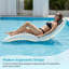 Chaise longue d'extérieur pliable en PEHD blanc-124434690-124434689