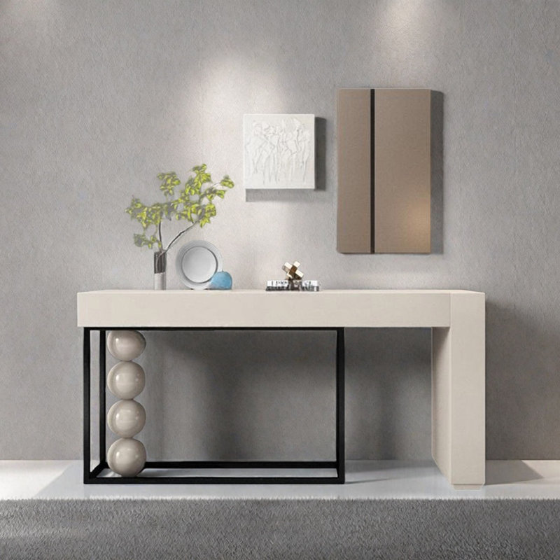 Console Modern Minimalist Art, H 35,43 po x l 62,99 po x P 15,75 po, Noir / beige, Beige