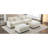 Beige 111" With Two Removable Ottomans, Double Cushion Design, Ports, Cup Holders, Large Storage Box And 4 Pillows, Fabric Sectional Storage, Ottomans Breathable Chenille Material-2063534228