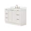 Ensemble de meuble-lavabo simple en bois massif de 48 po avec plateau en quartz Carrara blanc de 1,5 po Haun-887759778-887759789-887759790