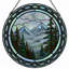 Panneau de vitrail Mountain Forest-590542322