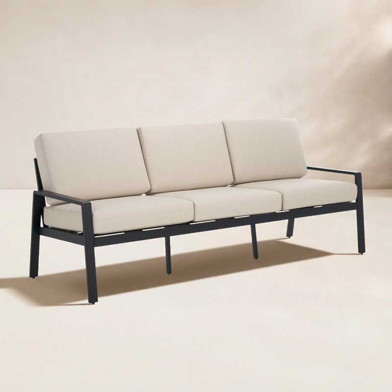 Aluminum Patio Sofa with Polypropylene/ Olefin Cushions