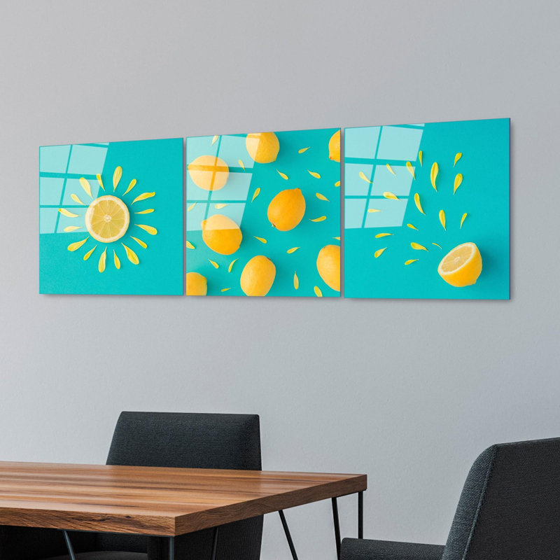 Élégant ensemble d'art mural en verre trempé (3 pièces), 19,7 po x 19,7 po chacun | 100% verre trempé, épaisseur: 0,16 pouce | Couleurs résistantes à la décoloration, impression durable sur la surface arrière | Parfait pour la décoration intérieure moderne