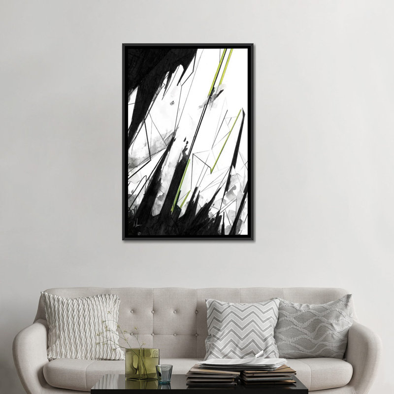 « 102 », reproduction d’art sur toile tendue, Toile avec cadre noir, Pas de tapis, H 48 po x l 32 po x P 1,5 po